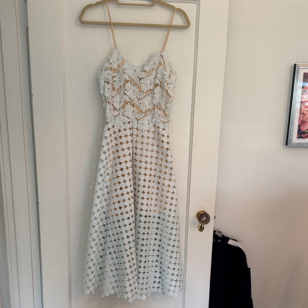 Shakuhachi White Floral Midi Dress